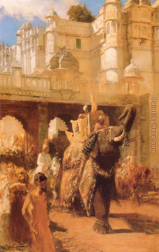 A Royal Procession painting - Edwin Lord Weeks A Royal Procession art painting